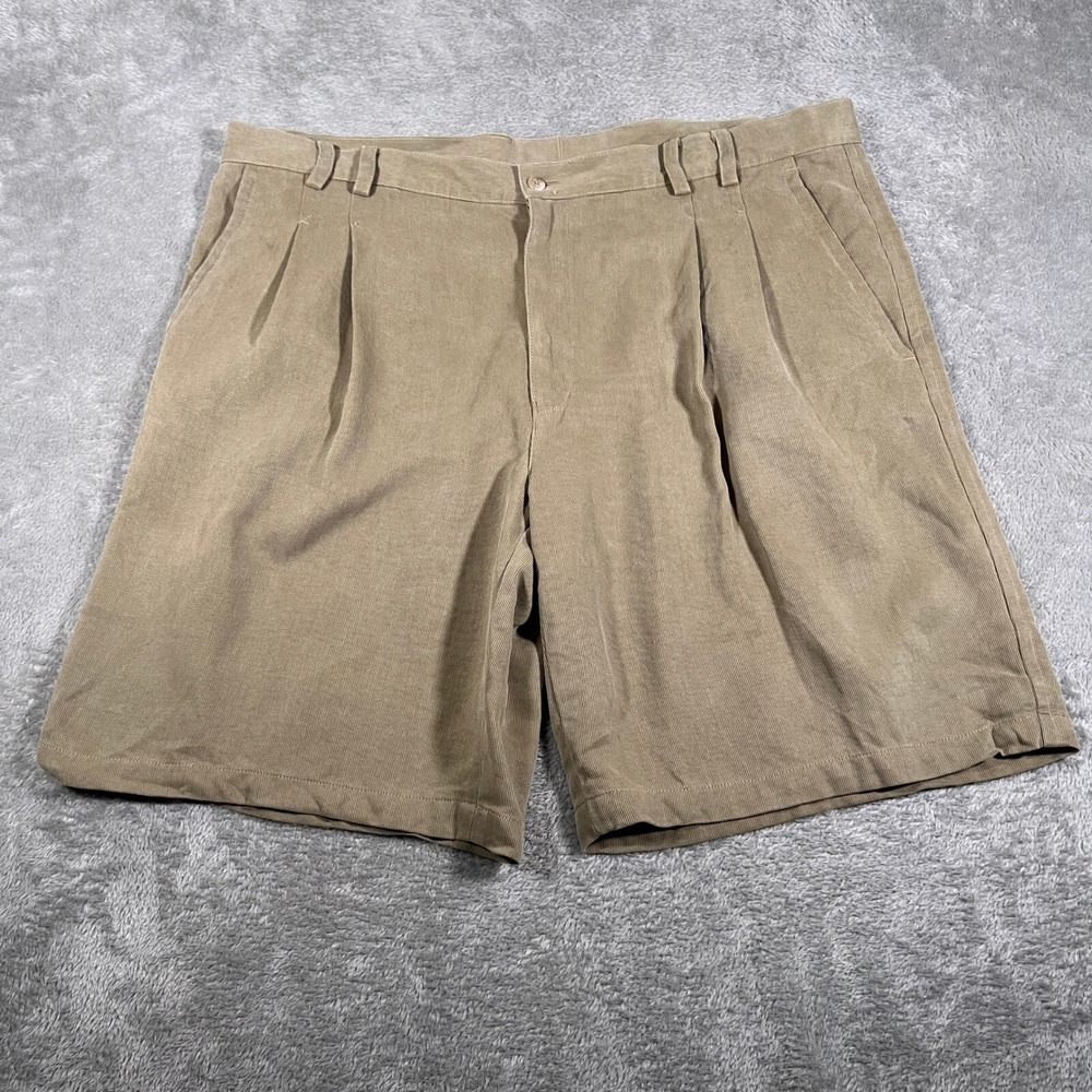 Tori Richard Honolulu Shorts Mens‎ Size 40 Beige Khaki Pleated Corduroy Casual